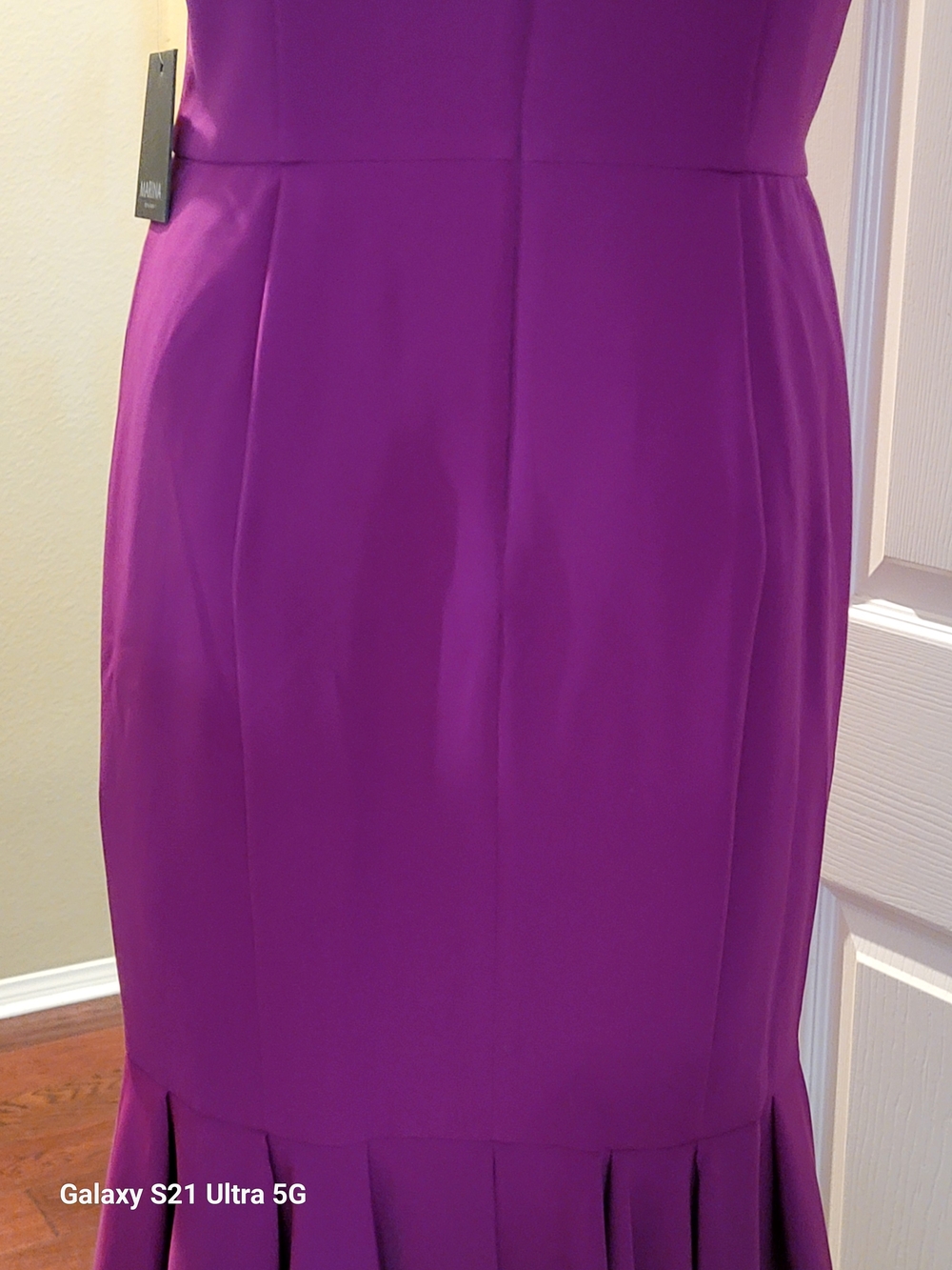 MARINA Purple Ruffle Midi Dress - Picture 5 of 8